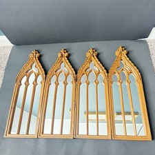Antiqued Cathedral 4-panel Mirror By Valerie Wood Finish