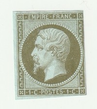 ♣ Timbre France Classique Napoleon N° 11 Neuf (*) 1c Olive Beau