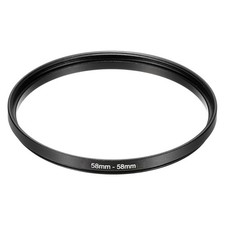 58mm Male 58mm Female Step Down Ring Adapter for ND IR DSLR Lenses, Black
