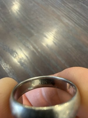 10K White Gold Ring Size 12 Weight 6 Grams
