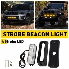 Truck Warning Hazard Beacon Dash Strobe Light Bar Fog Driving Lamp Amber 4-led V