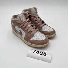 Nike Air Jordan 1 Mid SE GS FN7432-161 Girls 4.5 Sneaker Legend Pink Suede Shoes