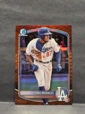 EMIL MORALES - 2025 Bowman Chrome - Orange Reptilian #25/25 BCP-127 BOOKEND