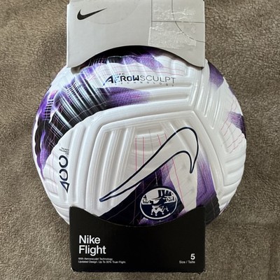 Nike Flight Soccer Ball Size 5 White Purple Black Aerowsculpt