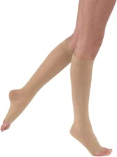 Jobst Ultra Sheer Knee-High, Open Toe, 30-40mmHg (Size: M) Natural