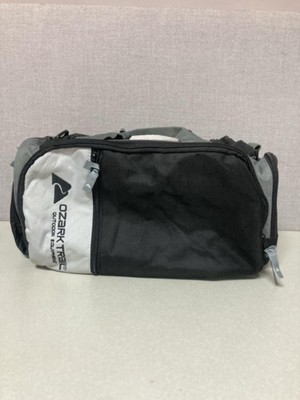 Ozark Trail Gear Duffel Bag w/ Padded Handle, Solid Black Silver
