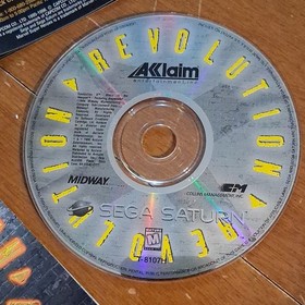 Acclaim Revolution X Sega Saturn Shooter Action Multiplayer Manual Case Disc