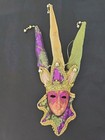 Show Stoppers Pierrot Mardi Gras Masquerade Hanging Porcelain Mask Head Ornament
