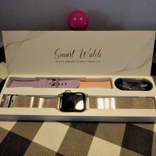 TG09 Smart Watch Silver band plus Blood Pressure Heart Rate Fitness Tracker