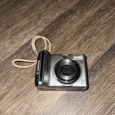 Cannon Power Shot A560 7.1 MP Digital Camera Silver Tested Works *Read*