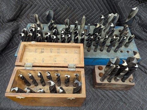 Large HSS drill bit lot