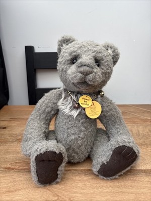 CHARLIE BEARS HORATIO CB131309 43cm GRAU WOLLMANTEL 2913 SEHR GUTER ZUSTAND