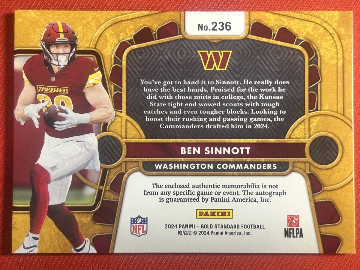 2024 Panini Gold Standard - Rookie Jersey Autographs Ben