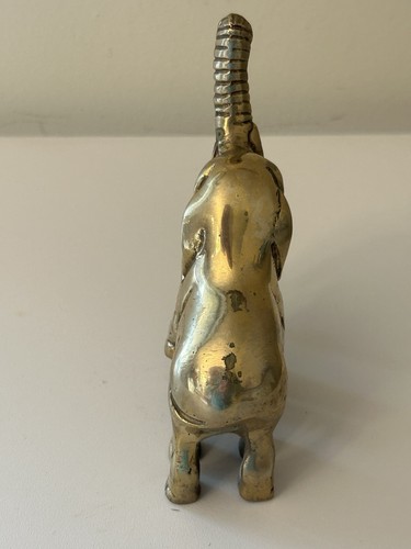 Vintage massive Messing Paarung Elefant Paare Figur glänzend Wohndeko 4 3/4" - Bild 8 von 22