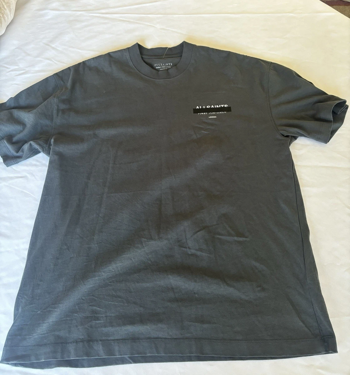 T-shirt All Saints Uomo - Girocollo, Cotone, Manica Corta, Taglia XS, Nero
