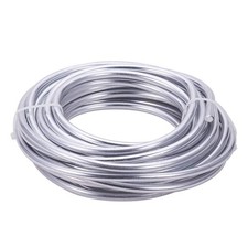 3 Gauge 6mm Silver Aluminum Wire 23 Feet Bendable Metal Sculpting Wire for B...