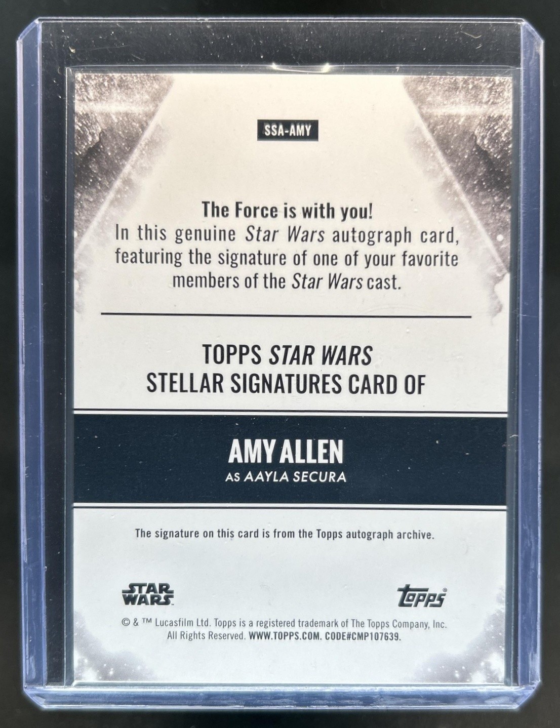 2025 Star Wars Smugglers Outpost Amy Allen Aayla Secura Stellar Auto #SSA-AMY view 2