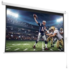 Motorized Projection Screen 92 Inch 16:9 Electric Auto Roll Up Theater HD White
