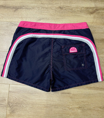 Sundek 33 Pink Black Rainbow Stripe Swim Shorts Board Trunks Surf Shorts Size 33