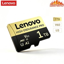 Lenovo Micro SD Card 128GB 256GB 512GB 1TB U3 V60 4K Memory Card Phone Adapter