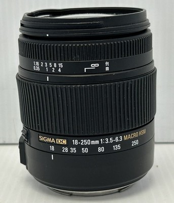(MA6) Sigma 18-250mm f/3.5-6.3 DC Macro OS HSM Lens   Canon EF Mount - READ