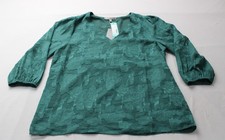Blusa floral Daniel Rainn para mujer manga 3/4 abullonada Gabrielle BE5 verde azulado grande