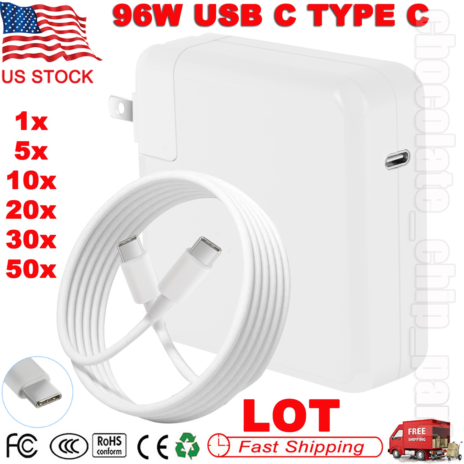 LOT 96W USB C AC Adapter Charger For MacBook Pro 16" Air 13"A2337 M1,A2166,A1932