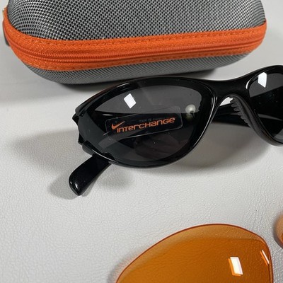 NIKE サングラス90s Interchange EA0002イタリア製廃盤 Nike Interchange R Sunglasses EA0002 001 Made In Italy Black Case