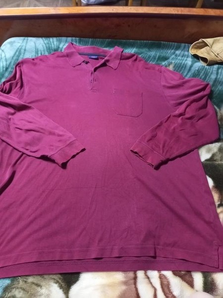 Men Brax Sweater Burgundy Cotton 46 / 3XL