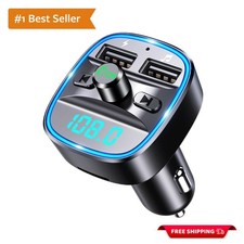 Compact Bluetooth FM Transmitter - Hands-Free Calls Multi-Device Compatibility