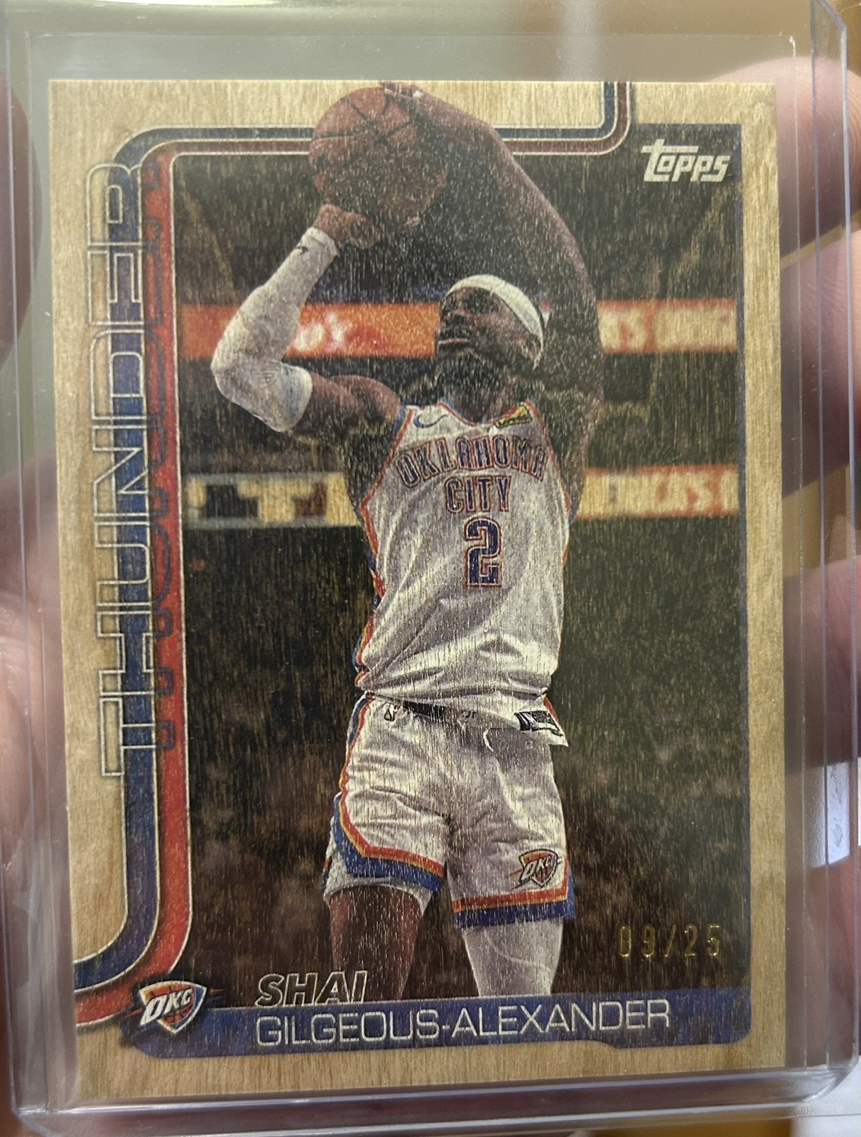 2025-26 Topps Basketball - Shai Gilgeous-Alexander #115 Wood Grain /25