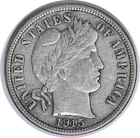1915-S/S Barber Silver Dime RPM1 Choice EF Uncertified #138