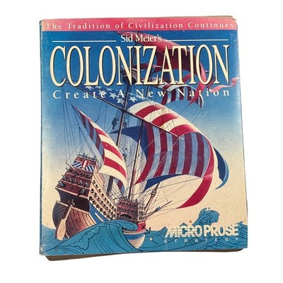 Sid Meier's Colonization Big Box PC Game MicroProse 1994 Strategy Civilization