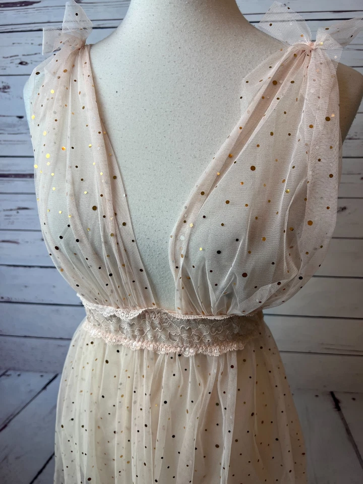 Adore Me Sheer Babydoll Top Y2K Fiesta Talla Pequeña Nuevo con Etiquetas Vestido Lencería Hada Años 90 Foto 3 de 4