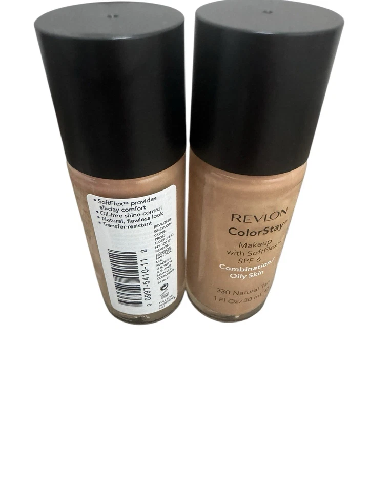 2x Revlon Natural Tan Combination Oily Foundation SPF6 330 30ml Lightweight - Image 3 of 4