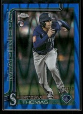 #USC185 Rhylan Thomas 2025 Topps Chrome Update #/150 Rookie Blue RayWave