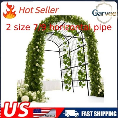 Metal Garden Arch Trellis 7/9pipe 7.5 ft Netting for Vegetables Flowers Climbing