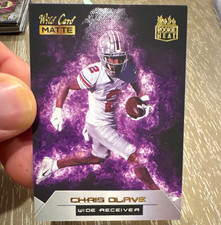 Wild Card 2022 MATTE Rookie Heat Chris Olave RH-7 White-Purple Flames RC. rookie card picture
