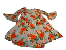 Paper Crown + Rifle Paper Co Floral Shift Dress Ruffles Flowy Size Small