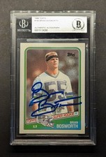 BRIAN BOSWORTH Rookie Auto 1988 Topps Super Rookie BGS Authentic Auto RC