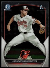 2023 BOWMAN DRAFT CHROME JACKSON BAUMEISTER RC BALTIMORE ORIOLES #BDC-84 1ST