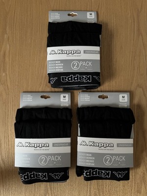 Kappa 6 Stück Herren Boxershorts Unterhosen Baumwolle Schwarz M NEU OVP