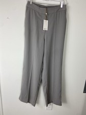 Quince Stretch Crepe Elastic  Back High Rise Wide Leg Pants Gray  Size 10 NWT