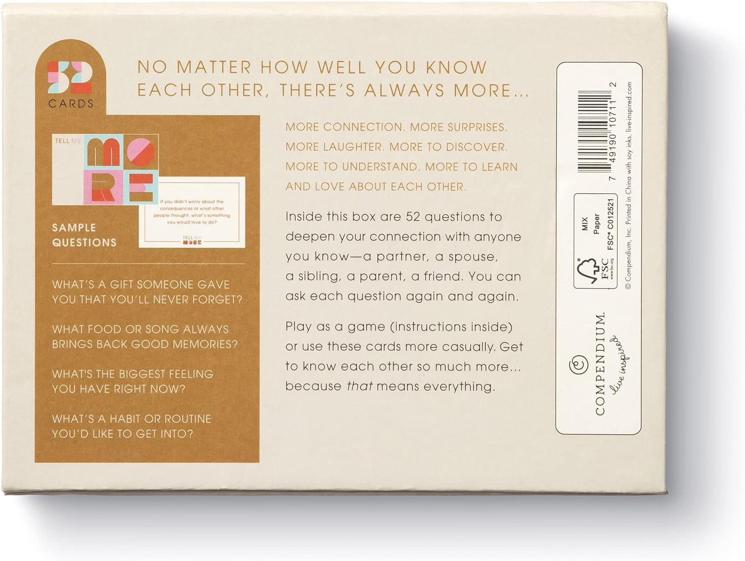 Tell Me More: a Conversation Starter Game of Questions to Deepen Connection thumbnail 2