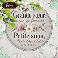 Sunflower Welcoming Round Tin Sign Summer Flower Garden Front Door Decor