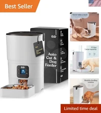 Smart Automatic Cat Feeder - 6-L Reliable Automatic Cat Food Dispenser with Disp
