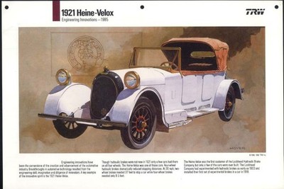 1921 Heine-Velox Touring TRW Calendar print 1985 / 1989
