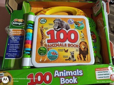 Leap Frog Learning Friends 100 Words Electronic Kids Book New English & Spanish