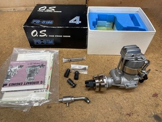 O.S. FS 61M 4 Stroke Marine Inboard R/C Nitro Model Boat Engine & Muffler