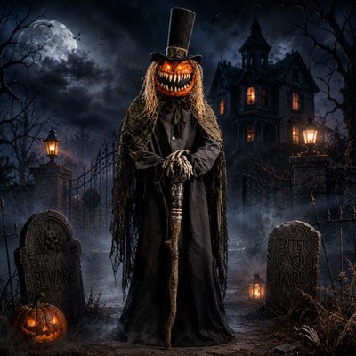 7 FT Grave & Bones Animated LED Guardian of the Gourds | eBay